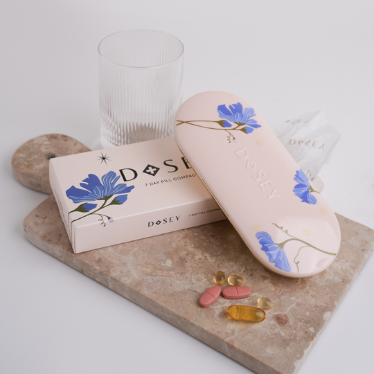 7-Day Pill Compact - Blush Floral